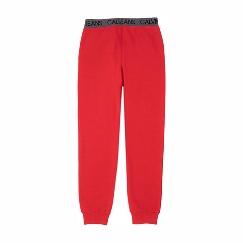 CALVIN KLEIN Red Boys Cotton Fleece Trouser