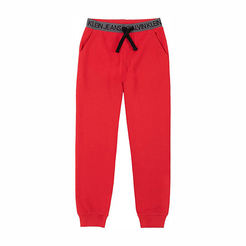 CALVIN KLEIN Red Boys Cotton Fleece Trouser