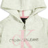 CALVIN KLIEN Grey Girls Cotton Fleece Hoodie