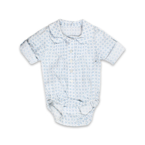 CAND WORLD All Over Flower Boys Cotton Romper