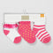 Polka dots Pink And White Cotton 3 Piece Socks
