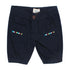 CHICCO Pocket Embroidery Blue Girls Cotton Shorts