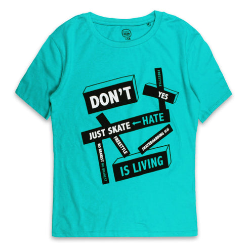 COOL CLUB Just Skate Greenish Blue Boys Cotton T shirt