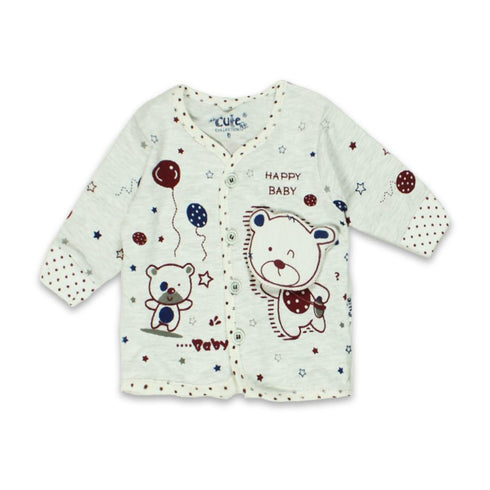 CUTE Collection Blue Bear Cotton Grey 3 Piece Set