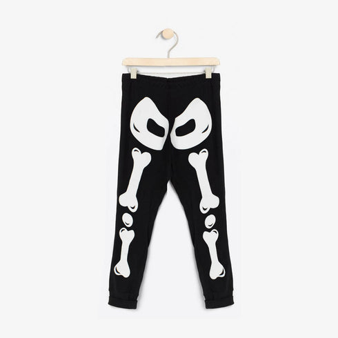 CUT LABEL White Skeleton Black unisex cotton legging