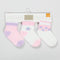 Flower Pink And White Cotton 3 Piece Socks