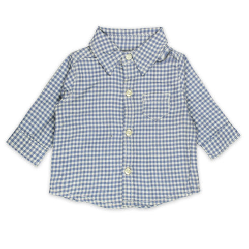 CTZ Blue Boys Premium Cotton Check Shirt