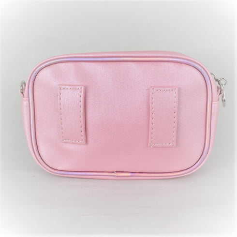 Cross Body Sequins Pink Bag with Optional Fanny Strap