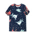 DESTINATION All Over Fish Print Blue Boys Cotton T shirt 2 Piece Set