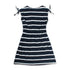 DESTINATION Blue And White Striped Girls Cotton Dress