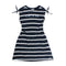 DESTINATION Blue And White Striped Girls Cotton Dress
