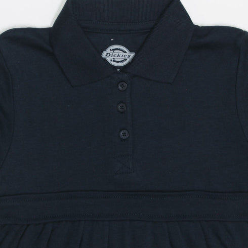 DICKIES Navy Blue Girls Interlock Cotton Dress