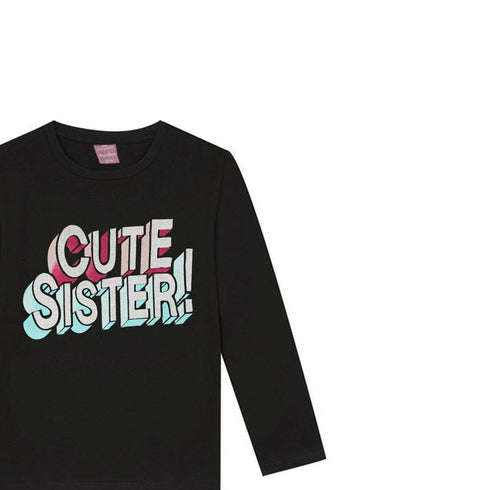 DOPO DOPO Cute Sister Black Girls Premium Cotton T shirt
