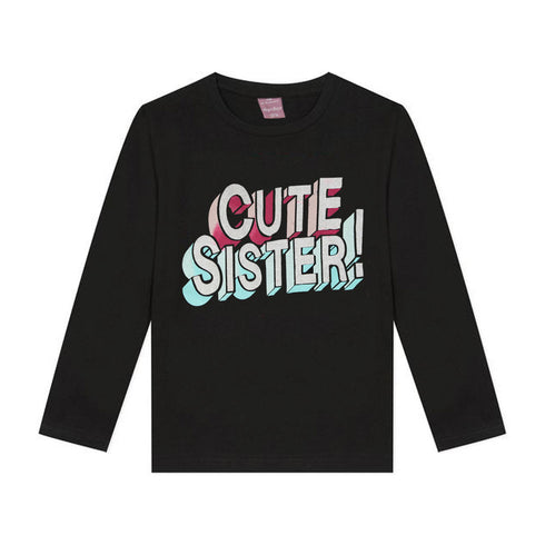 DOPO DOPO Cute Sister Black Girls Premium Cotton T shirt