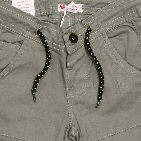 DPAM Draw Cord Grey Boys Cotton Chino Pants