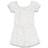 ENNIE MEENIE Pencil Print White Girls Premium Cotton Jump Suit