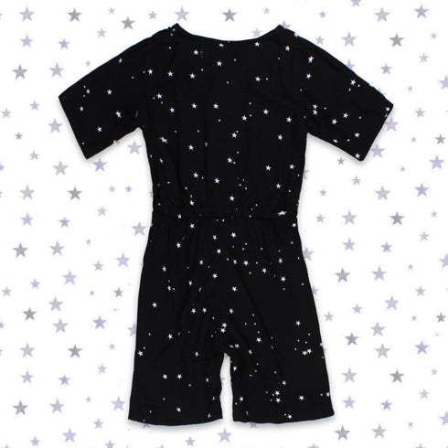 ENNIE MENNIE All Over Star Black Girls Cotton Jumpsuits