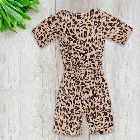 ENNIE MENNIE Leopard Girls Cotton Jumpsuits