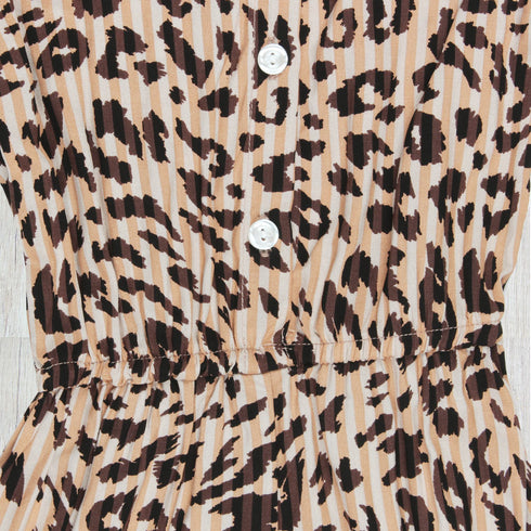 ENNIE MENNIE Leopard Girls Cotton Jumpsuits