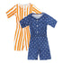 ENNIE MENNIE Mini Polka Dots Blue Girls Cotton Jumpsuits_2 Piece Bundle