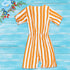 ENNIE MENNIE Orange And White Girls Cotton Jumpsuits
