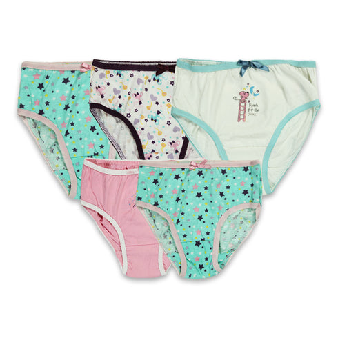 ESSENTIALS All Over Star Multi Color 5 Piece Cotton Under Wear