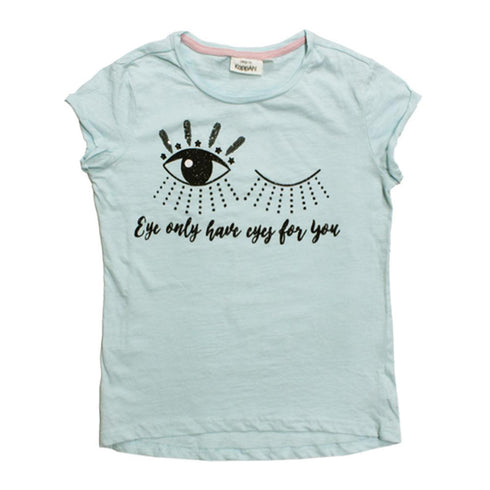 KAPPAHI Eye Print Blue Girls Cotton 2 Piece Set