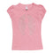 FAIRY Front Rhine Stones Pink Girls Premium Cotton Tshirt