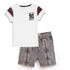 G Kids 91 White Boys Cotton 2 Piece Sets