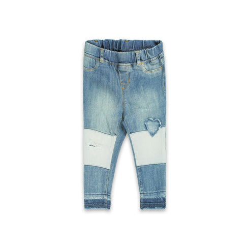 GAP Heart Patch Sand Washed Blue Denim Jeans