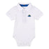 GARANIMALS Dino White Boys Cotton Polo Romper