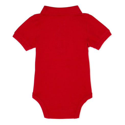 GARANIMALS Fish Red Boys Cotton Polo Romper