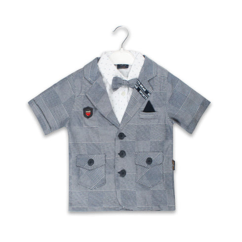 GAZGAR Blue Boys Cotton 3 Piece Set