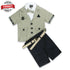 GAZGAR Coat Green Boys Cotton 3 Piece Set