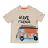 GEE JAY Bus Light Brown Boys Cotton Tshirt 2 Piece Set