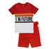 GEF I M Future Red And White Boys Premium Cotton Tshirt 2 Piece sets