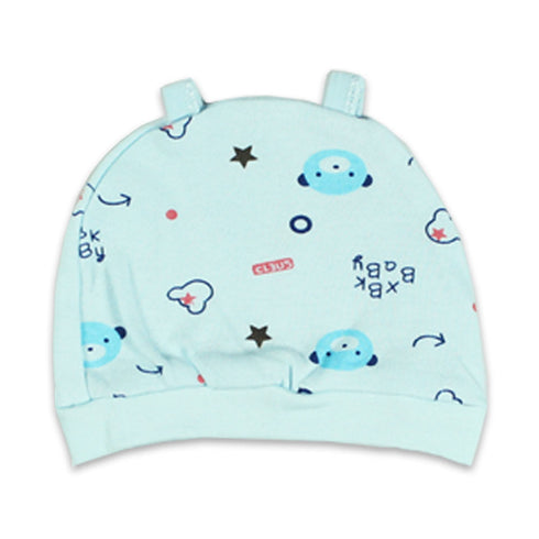 GLOBAL STOCK All Over Bear Face Blue Unisex Cotton 5 Piece Set