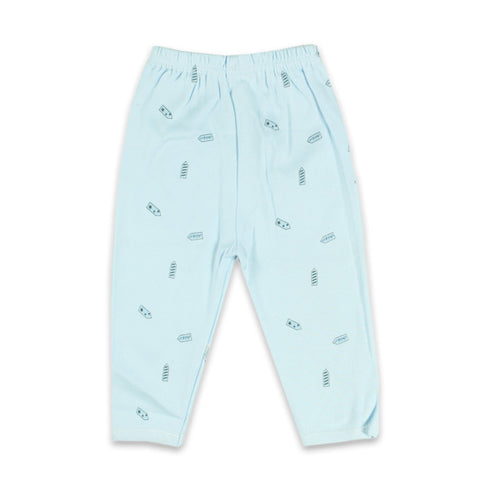 GLOBAL STOCK All The Time Blue Unisex Cotton 2 Piece Set