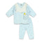 GLOBAL STOCK All The Time Blue Unisex Cotton 2 Piece Set