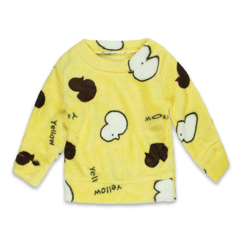 GLOBAL STOCK Duck Yellow Cotton Fleece Winter 2 Piece Sets