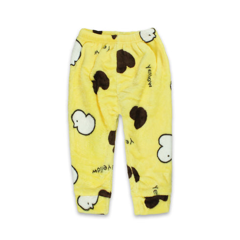 GLOBAL STOCK Duck Yellow Cotton Fleece Winter 2 Piece Sets