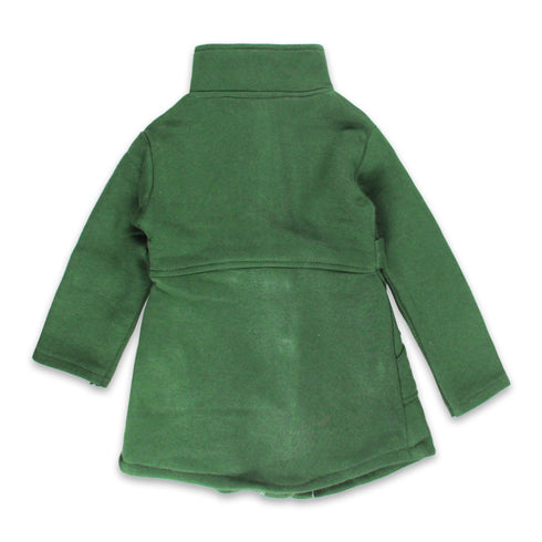 GLOBAL STOCK Green Girls Cotton Fleece Coat