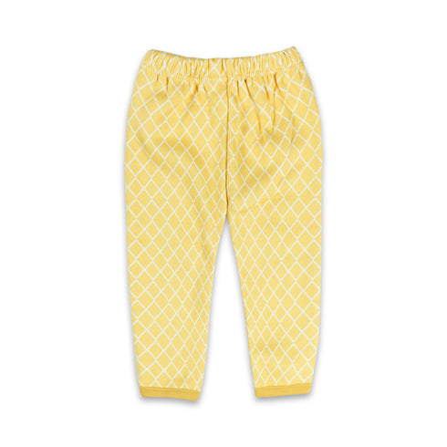 GLOBAL STOCK Yellow Boys Cotton Fleece 2 Piece Set