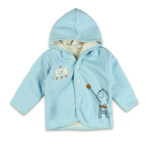 GLOBAL STOCK Blue Unisex Cotton Fleece 2 Piece Set