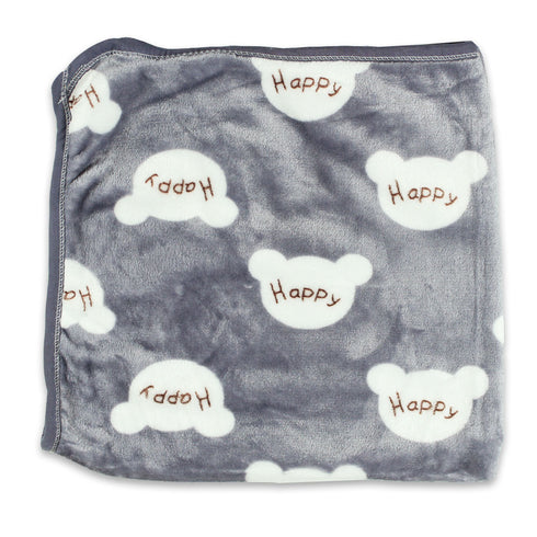 GLOBAL STOCK Happy Grey Unisex Cotton Fleece Winter 5 Piece Set