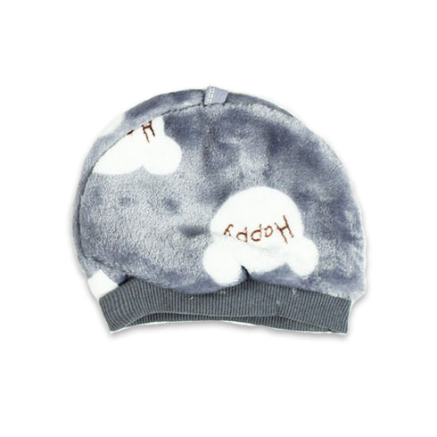 GLOBAL STOCK Happy Grey Unisex Cotton Fleece Winter 5 Piece Set