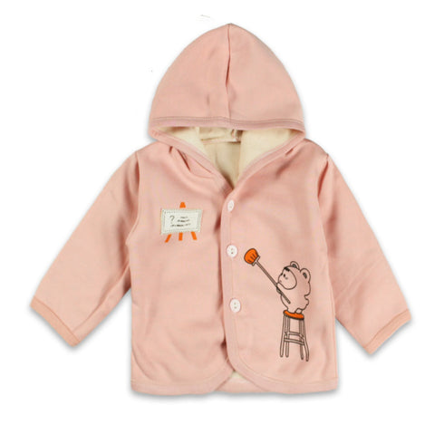GLOBAL STOCK Pink Unisex Cotton Fleece 2 Piece Set