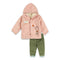 GLOBAL STOCK Pink Unisex Cotton Fleece 2 Piece Set