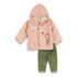 GLOBAL STOCK Pink Unisex Cotton Fleece 2 Piece Set
