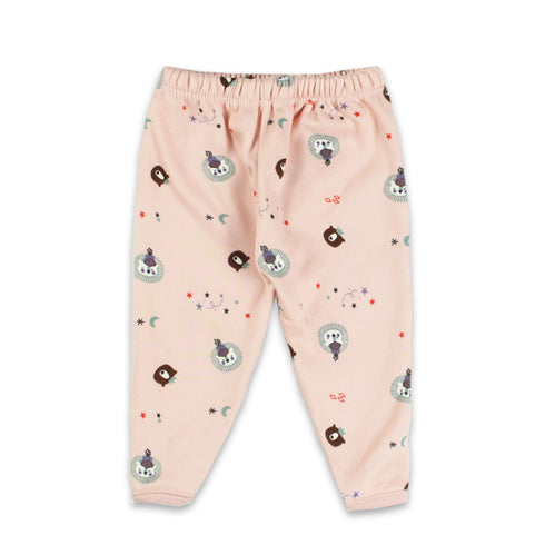 GLOBAL STOCK Pink Space Ship Unisex Cotton Fleece 2 Piece Set